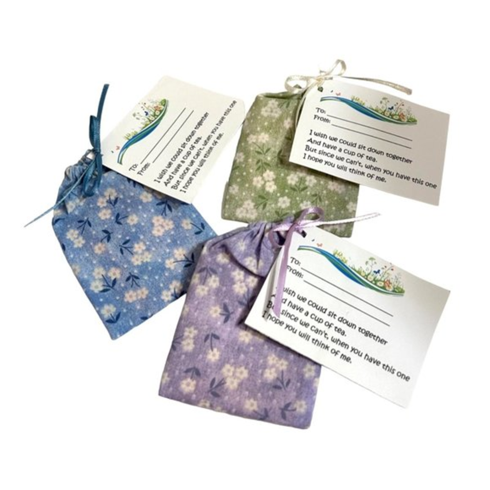 Handcrafted Fabric Gift‎ Bags with Gift Tags